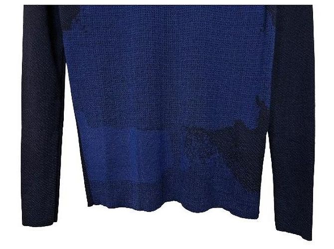 Pull en maille bleu marine Kiton - vue 6