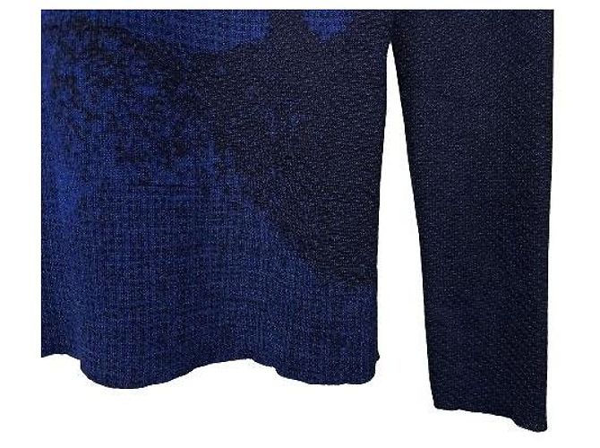 Pull en maille bleu marine Kiton - vue 7