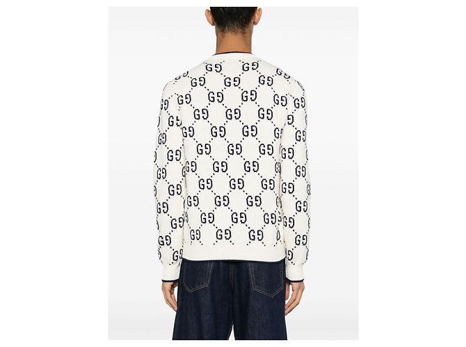 Gucci GG Logo Wollpullover Elfenbein - Ansicht 4