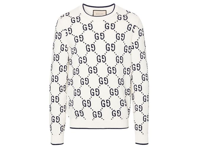 Gucci GG Logo Wollpullover Elfenbein - Ansicht 6