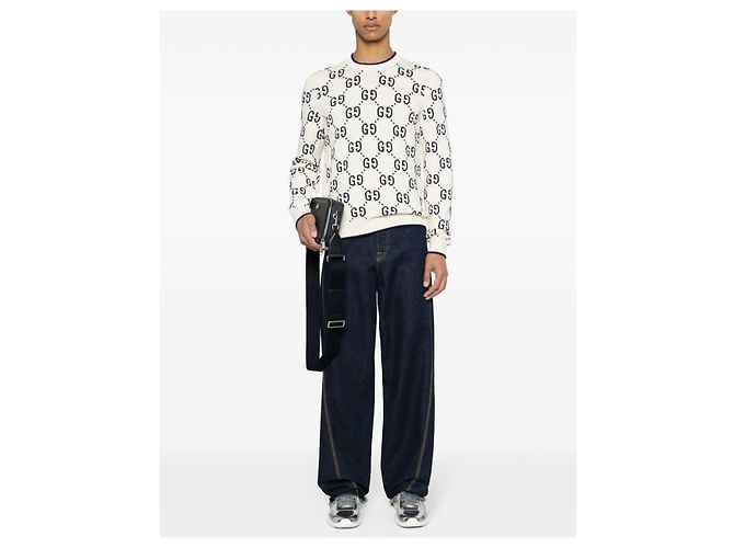 Gucci GG Logo Wollpullover Elfenbein - Ansicht 7