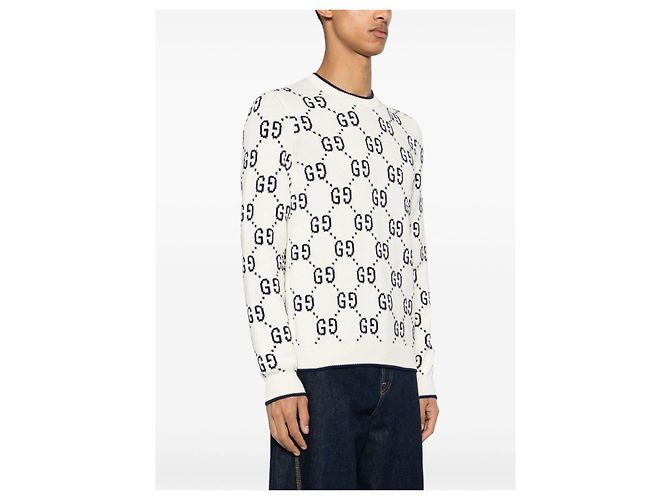Gucci GG Logo Wollpullover Elfenbein - Ansicht 8