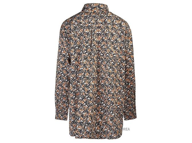 Burberry Camicia Oversized con Stampa Monogram - vista 3