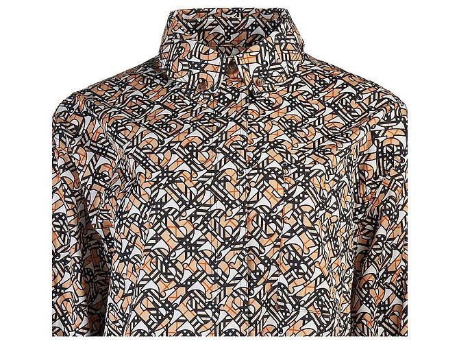 Burberry Camicia Oversized con Stampa Monogram - vista 4