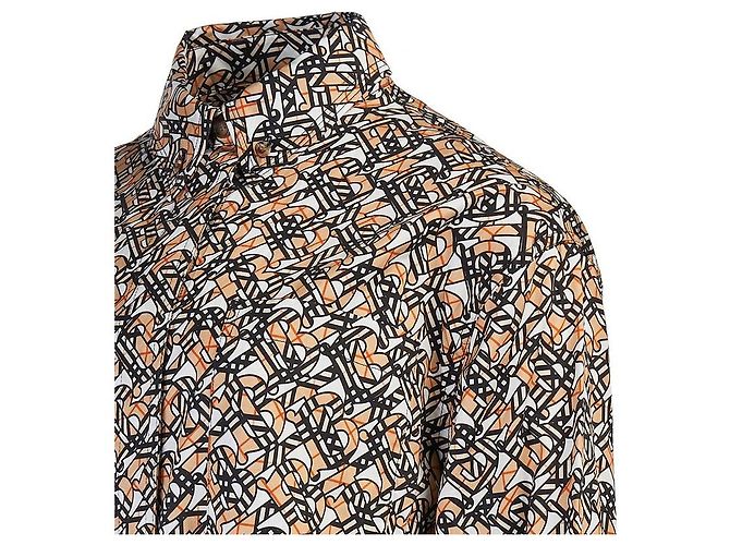 Burberry Camicia Oversized con Stampa Monogram - vista 5