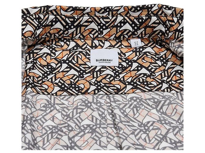 Burberry Camicia Oversized con Stampa Monogram - vista 9