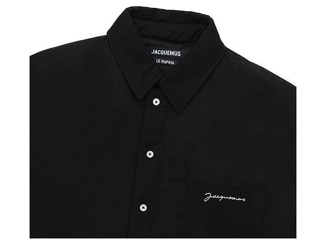 Jacquemus Unisex Le Rafia Overshirt Black - Ansicht 3