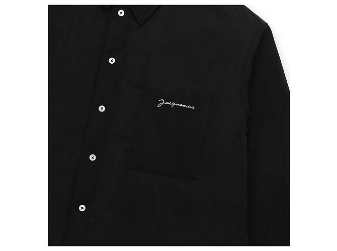 Jacquemus Unisex Le Rafia Overshirt Black - Ansicht 4