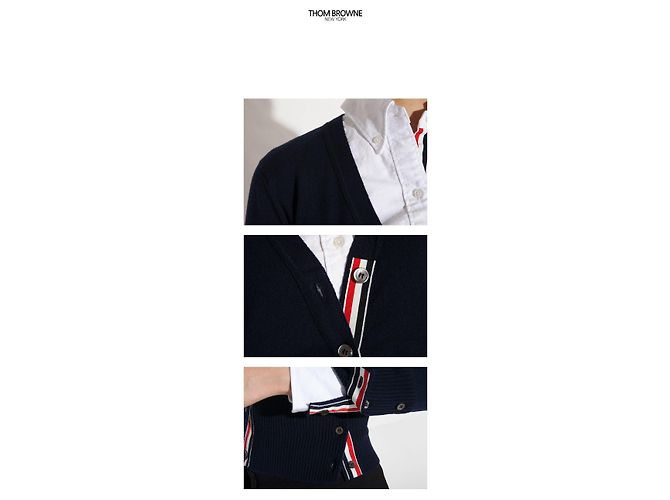 Thom Browne Kaschmir-Cardigan mit diagonalen Streifen für Damen - Ansicht 4