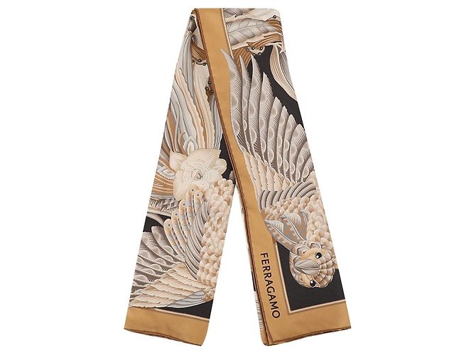 Salvatore Ferragamo Pañuelo de seda estampado - vista 4