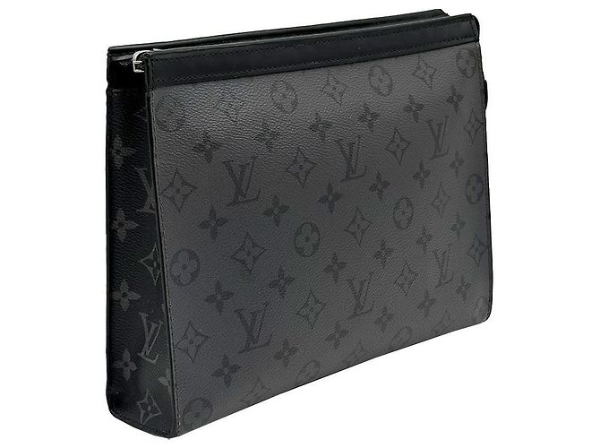 Louis Vuitton Pochette Voyage MM en toile Monogram Eclipse - vue 3