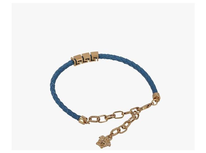 Versace Pulseira de couro Greca - vista 5