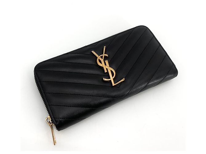 Autre Marque Monogram Langbeutel mit goldenem Reißverschluss - Ansicht 6