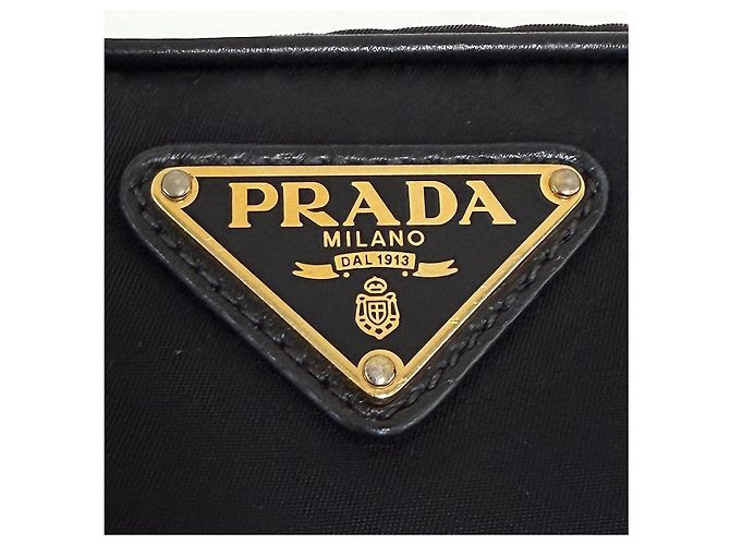 Prada Borsa a tracolla camera in nylon con logo Triangle Nero - vista 9