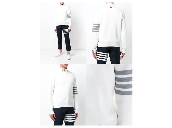 Thom Browne Milan Diagonal Knit Strickpullover Braun - Ansicht 4
