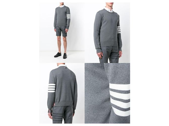 Thom Browne Milan Diagonal Knit Strickpullover Braun - Ansicht 6