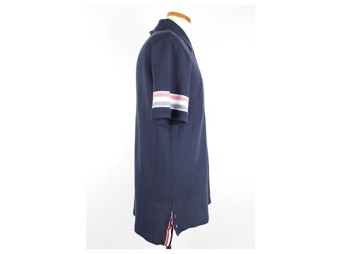 Thom Browne Baumwoll-Poloshirt mit Struktur-Besatz - Ansicht 3