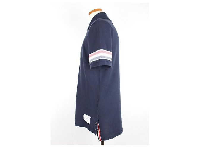Thom Browne Baumwoll-Poloshirt mit Struktur-Besatz - Ansicht 4