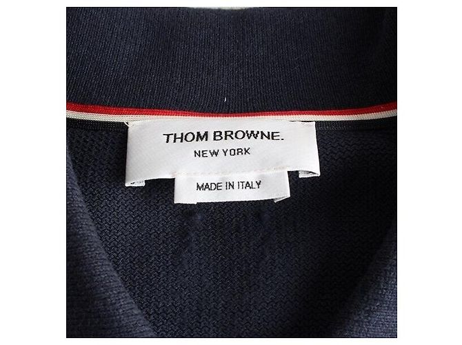 Thom Browne Baumwoll-Poloshirt mit Struktur-Besatz - Ansicht 6