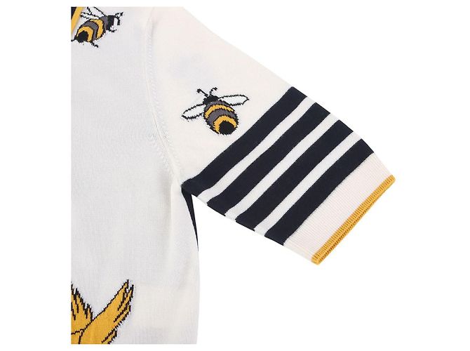 Thom Browne Bird Bee Fun Mix Asymmetrisches Polo Strickgröße - Ansicht 6