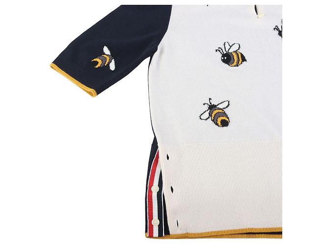 Thom Browne Bird Bee Fun Mix Asymmetrisches Polo Strickgröße - Ansicht 7