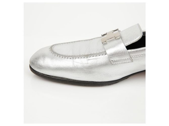 Mocassini Hermès Paris in pelle marrone - vista 14