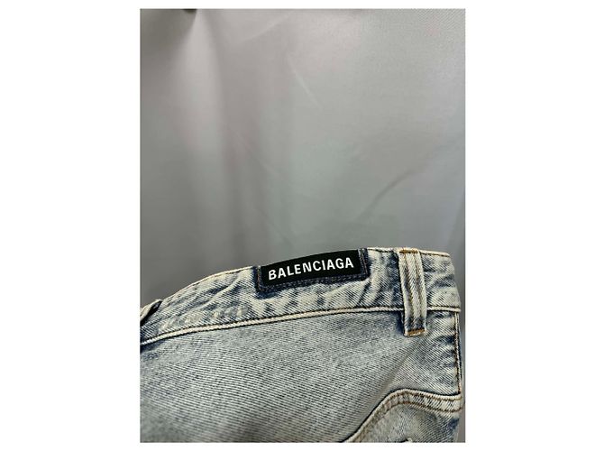 Balenciaga Pantaloni in denim giapponese pull-up - vista 3