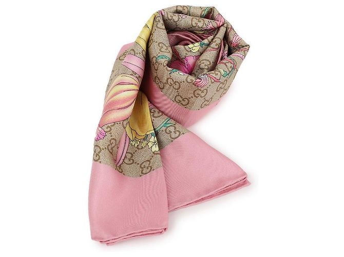 Gucci Quadratisches GG-Print-Twill-Seidentuch - Ansicht 3