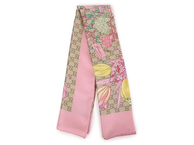 Gucci Quadratisches GG-Print-Twill-Seidentuch - Ansicht 4