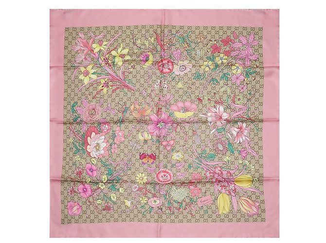 Gucci Quadratisches GG-Print-Twill-Seidentuch - Ansicht 5