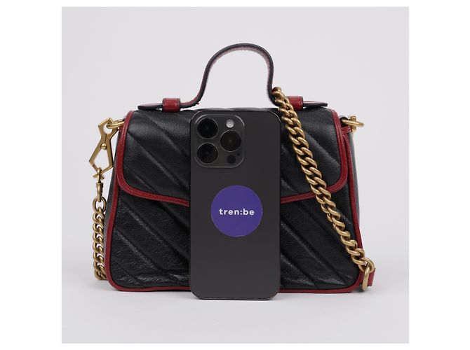 Gucci Mini Top-Handle-Tasche Braun Leder - Ansicht 12