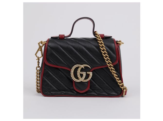 Gucci Mini Top-Handle-Tasche Braun Leder - Ansicht 2