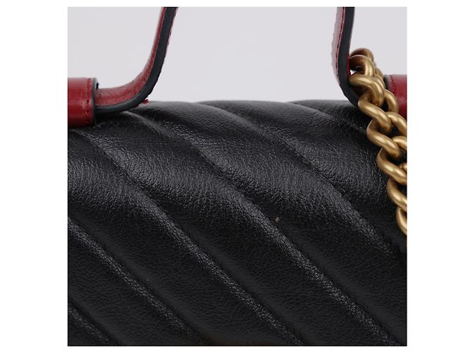 Gucci Mini Top-Handle-Tasche Braun Leder - Ansicht 4