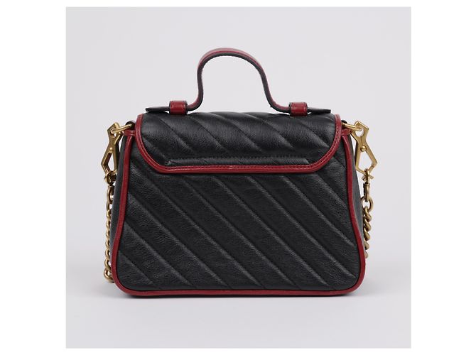 Gucci Mini Top-Handle-Tasche Braun Leder - Ansicht 5