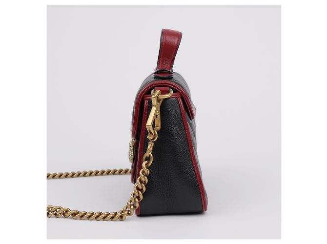 Gucci Mini Top-Handle-Tasche Braun Leder - Ansicht 6