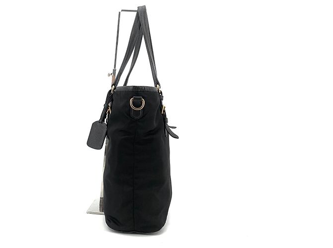 Prada Saco Tote de Nylon com Logótipo Dourado - vista 12