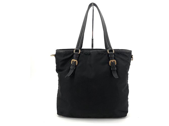 Prada Saco Tote de Nylon com Logótipo Dourado - vista 3