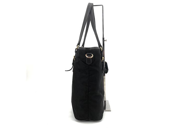 Prada Saco Tote de Nylon com Logótipo Dourado - vista 4