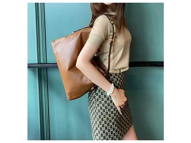 Gucci Bolso de hombro Beatrix Medium Gold Horsebit - vista 10
