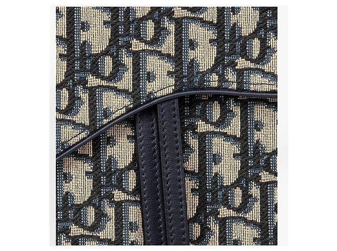 Dior Pochette Saddle Blue Oblique Jacquard - vista 6