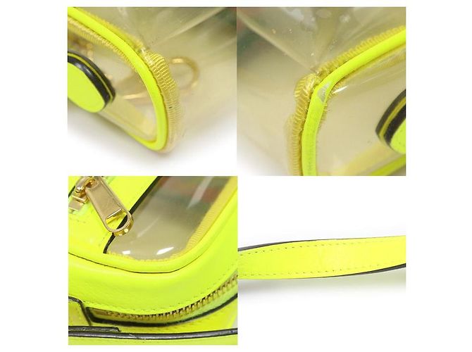 Gucci Borsa a tracolla Mini WEB Ophidia in PVC Neon Clear - vista 6