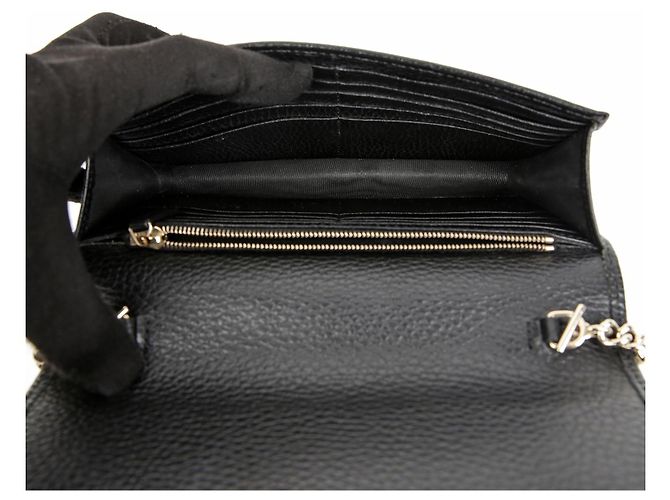 Gucci Borsa crossbody portafoglio mini catena Interlocking da donna Nero - view 13