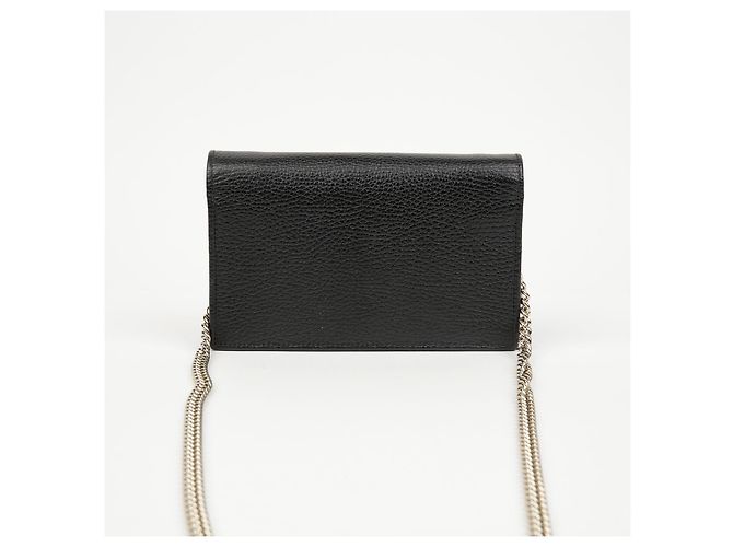 Gucci Borsa crossbody portafoglio mini catena Interlocking da donna Nero - view 5