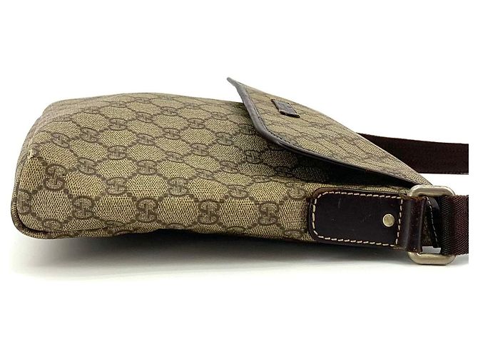 Borsa a tracolla Gucci in PVC marrone - vista 5