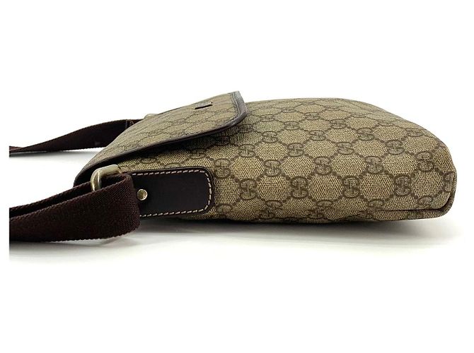 Borsa a tracolla Gucci in PVC marrone - vista 6