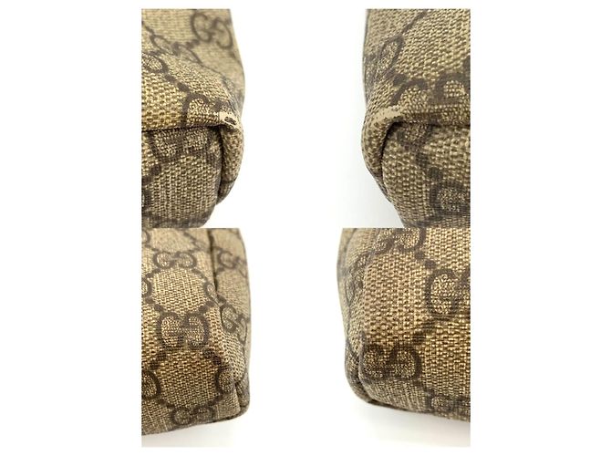 Borsa a tracolla Gucci in PVC marrone - vista 8