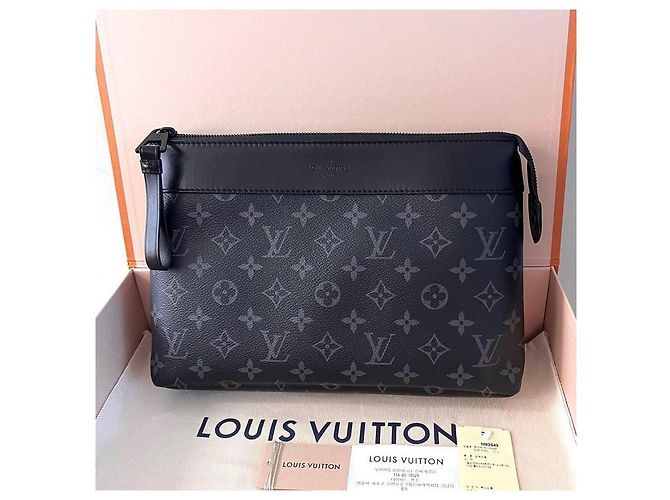 Louis Vuitton Clutch Pochette Voyage Supl Monogram Eclipse Pouch - vue 2