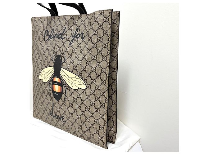 Gucci Borsa Tote Supreme Logo Bee - vista 6