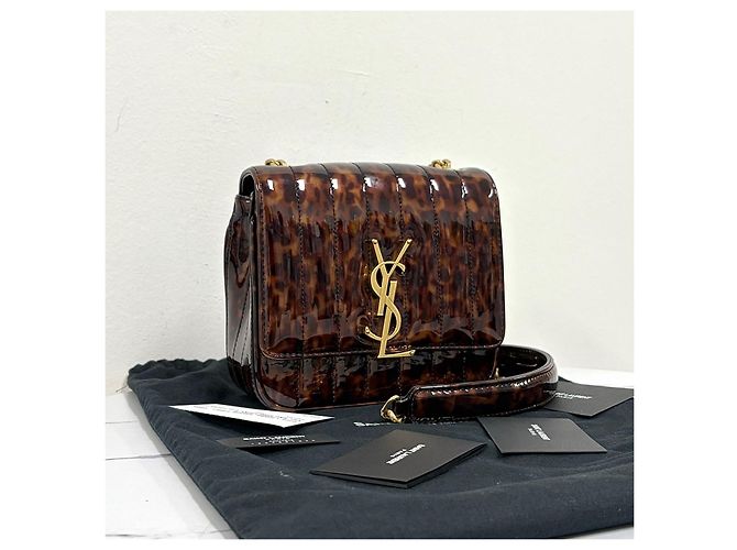 Autre Marque Borsa a tracolla e spalla Vicky Chain in vernice - vista 2