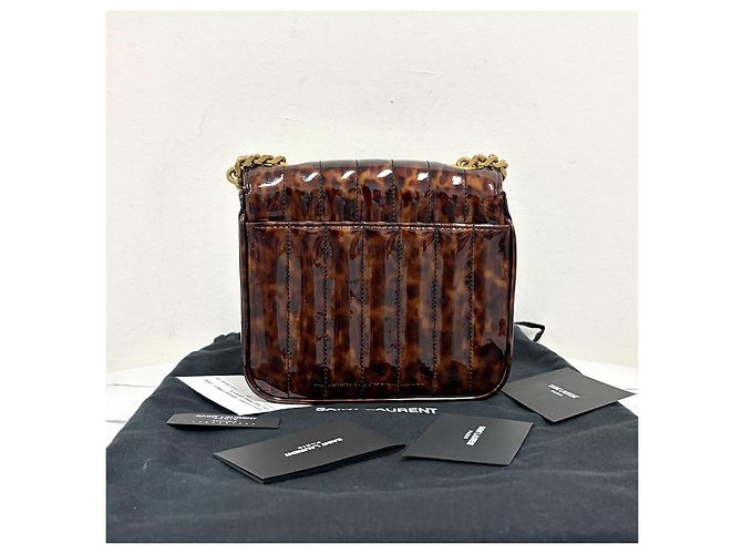 Autre Marque Borsa a tracolla e spalla Vicky Chain in vernice - vista 4